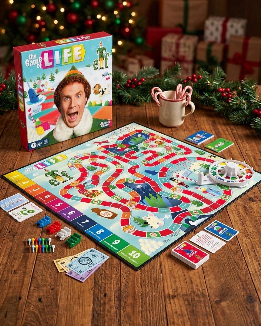 Official The Game of Life Elf Edition Board Game | Hasbro Holiday Family Game — image 2