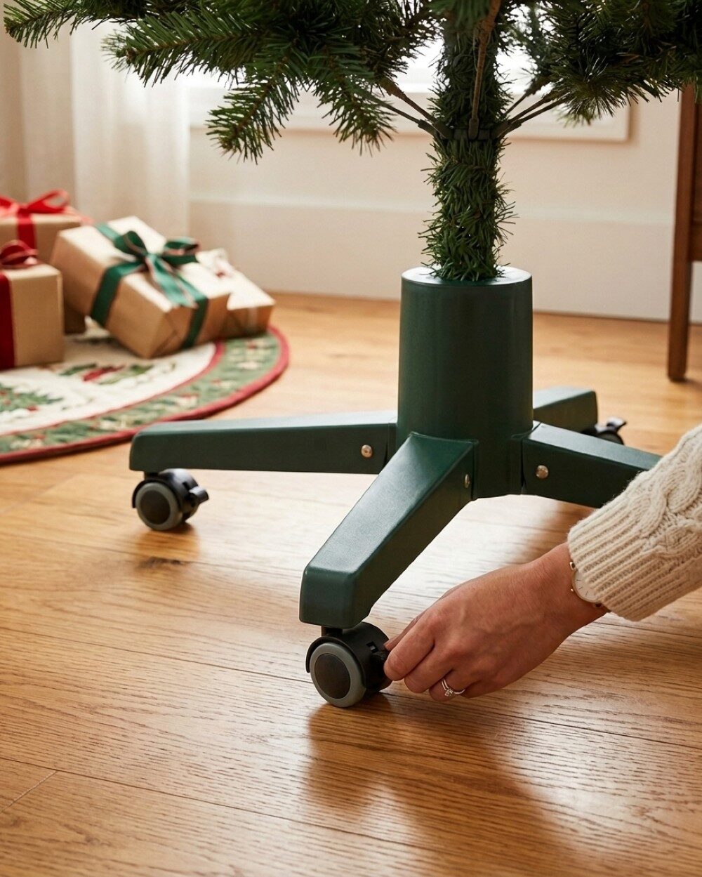 Universal Mobile Artificial Tree Stand On Wheels | Fits 19mm-32mm Poles — image 4