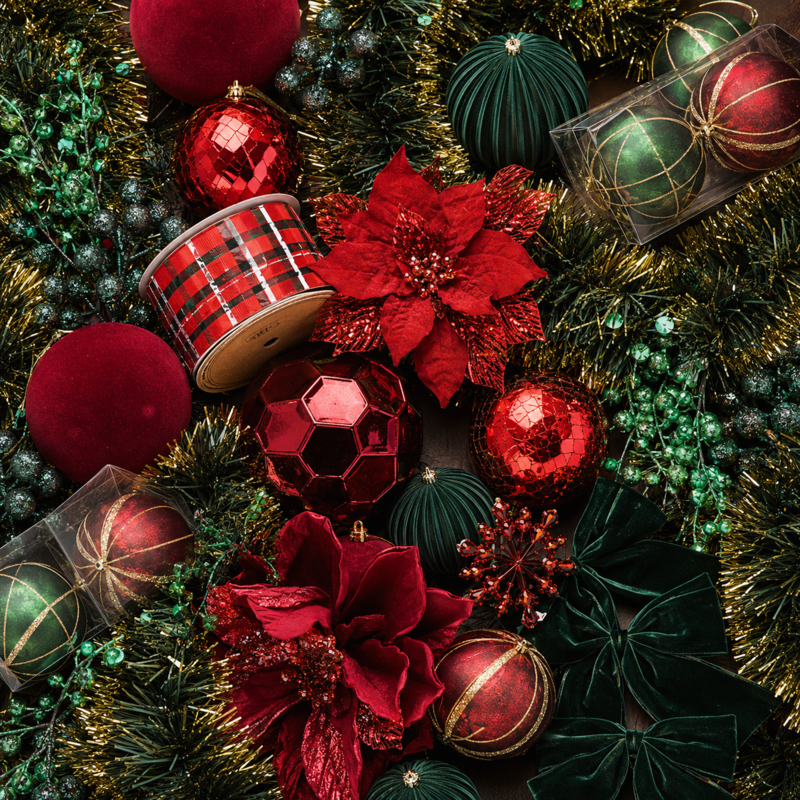 Want to create a Heritage Red & Green themed tree?